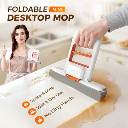 ⚡ ¡Más de 50.000 vendidos! 💕 Mini Fregona Plegable Portátil con Escurrido Automático ✨ Compacta y sin manos