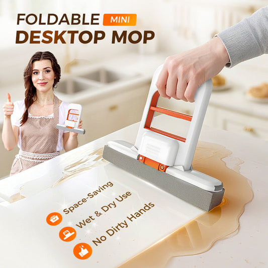 ⚡ ¡Más de 50.000 vendidos! 💕 Mini Fregona Plegable Portátil con Escurrido Automático ✨ Compacta y sin manos