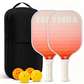 🥎 ¡50% DTO AHORA! Set de Pickleball Degradado – 2 Palas de Fibra de Vidrio, 4 Pelotas y Bolsa Portadora – Aprobado USAPA, Ligero y Perfecto para Principiantes y Adultos, Interior y Exterior ✨