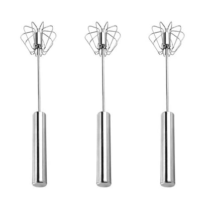 🔥 ¡ÚLTIMO DÍA 50% DESCUENTO! ⏰ Batidor de Huevos Semiautomático de Acero Inoxidable – Sin Dolor de Muñeca· Giro Bidireccional & Sin Cable ✨