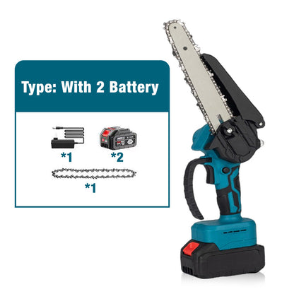 🔥Promoción por Tiempo Limitado 55% OFF🔥Motosierra Mini Inalámbrica de 6 Pulgadas con 2 Baterías