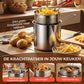 🔥 -50% ! 🍳 Freidora Multifunción de Acero Inoxidable 304 – Certificada Alimentaria – Diseño Antisalpicaduras & Cesta Filtrante para Papas Fritas y Pollo 🥟
