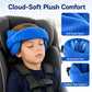Soporte de Cabeza para Silla de Coche Infantil, Banda de Apoyo para Siesta Suave y Ajustable con Cojines Laterales Acolchados