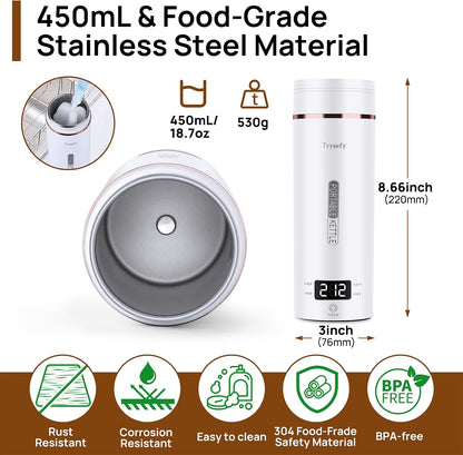 🎁 Novedad 2026 · ¡50% de descuento! Hervidor eléctrico portátil de 500 ml · 4 temperaturas · Pantalla LED