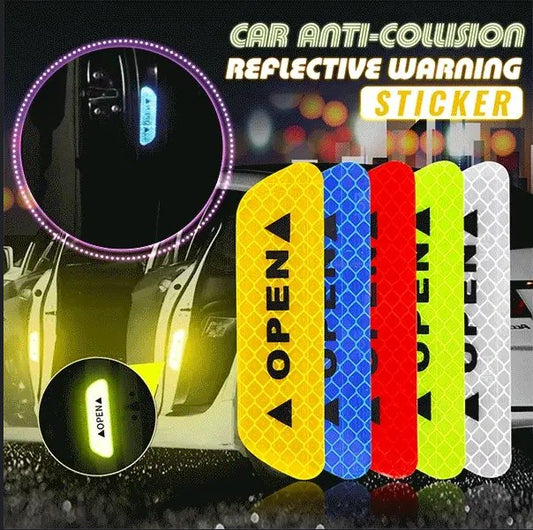 📢 ¡50 % DE DESCUENTO! 💡 Pegatinas reflectantes para coche · Paquetes de 4 o 20 uds