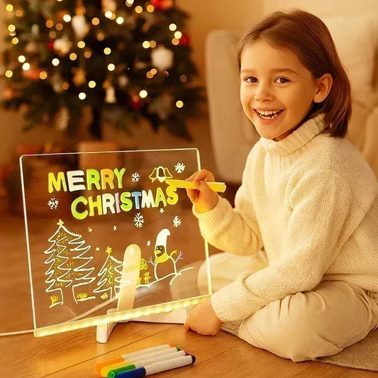 🎨 ¡50% DE DESCUENTO AHORA! ✨ Pizarra LED Luminosa – Incluye 7 rotuladores de colores, pantalla brillante y reutilizable – Perfecta para mensajes, recordatorios y diversión creativa 🖍️