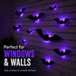 🦇 ¡50% DE DESCUENTO! 🎃 Murciélagos LED 3D Decoración Halloween – Luz Morada, Colgantes y Adhesivos para Pared – Ambiente Terrorífico para Casa y Fiesta 🌙