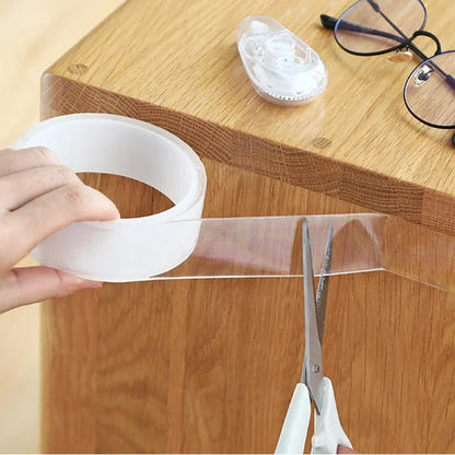 🧴 ¡50% DE DESCUENTO AHORA! ✨ Cinta Nano Mágica Transparente – Reutilizable· Doble Cara· Sin Residuos y Fuerte Adhesión para el Hogar 🏠