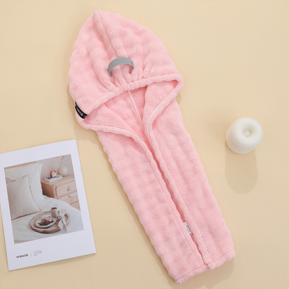 💫Compra 1 y llévate 1 gratis🛁Toalla grande para el cabello con cinta segura para mujeres