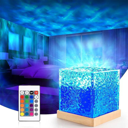✨Lámpara LED Ambiental con Efecto de Ondas de Agua✨