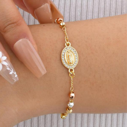 ✝️ ¡Éxito de Ventas! ✨ Pulsera Elegante de Cruz con Diamantes de Imitación