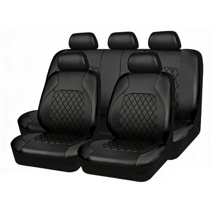 🚗✨ ¡50% DE DESCUENTO! Set de 9 piezas de fundas de asiento de coche de cuero – ajuste universal, transpirable y fácil de limpiar para un interior perfecto