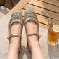 👡 Mules Mary Jane Tejidos de Punta Cuadrada para Mujer – Estilo Elegante y Comodidad Todo el Día ✨💖