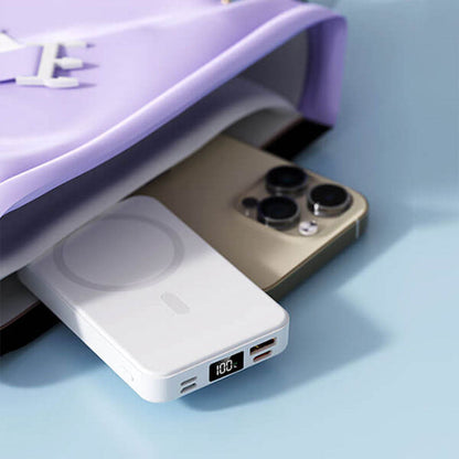 🔋 ¡50 % de descuento! Batería externa magnética de 10000 mAh con carga inalámbrica y soporte plegable