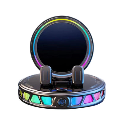 ⏳¡Oferta por Tiempo Limitado!⏰Soporte de Móvil RGB para Coche – Abrazadera Automática y Carga Inalámbrica – Conducción Segura con Una Sola Mano 🚗