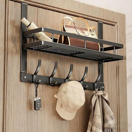 🚪 ¡50% de descuento por tiempo limitado! Colgador para puerta con cesta desmontable · Sin taladrar 🧺