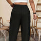 👖 ¡OFERTA POR TIEMPO LIMITADO 50% DTO! ✨ Pantalones Tobilleros con Dobladillo para Mujer – Corte Relajado, Cintura Elástica, Colores Sólidos 🍂
