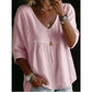 🎉 ¡50% DESCUENTO! 👚 Top Viral con Encaje y Cuello en V – Romance Susurrado, Gracia Imperio ✨