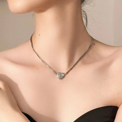 🎄 Oferta navideña 💕 Collar magnético con dije de corazón brillante