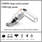 🚗 Aspiradora Inalámbrica para Coche 10000Pa 💨✨ – Motor 120W | Batería 4000mAh 30min | Filtro HEPA Lavable | Sin Cable 400g | 3 Ediciones | 50% DE DESCUENTO