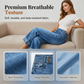 👖 ¡50% DTO. Haz tu preorden! 💙 Jeans Cortos de Pierna Ancha para Mujer – Cintura Alta con Botones y Corte Relajado – Denim Elástico, Perfecto para Looks Casuales o Chic ✨🌸