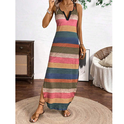 Vestido Maxi con rayas para mujer