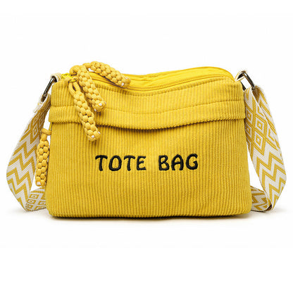 👜 ¡OFERTA LIMITADA 50% OFF! ✨ Bolso Bandolera Vintage de Gran Capacidad para Mujer – Tela Acanalada, Multi-Cremallera, Correa Geométrica 🌿