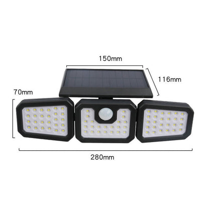 💡 ¡PROMO LIMITADA -52%! ☀️ Aplique Solar de Pared con 3 Cabezales y Sensor – 2400 mAh, LED Alta Luminosidad, Ángulo Ajustable, Resistente al Agua, Ideal Jardín y Garaje 🏠