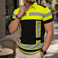 Camisa corta de manga corta reflectante de alta visibilidad para hombres