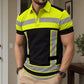 Camisa corta de manga corta reflectante de alta visibilidad para hombres