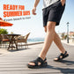 Sandalias de cuero para hombre: chanclas de doble uso para la playa y el aire libre