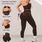 Conjunto de sujetador deportivo y leggings de gran elasticidad para mujer