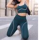 Conjunto de sujetador deportivo y leggings de gran elasticidad para mujer
