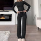 Conjunto de dos piezas de mujer: camiseta y pantalones informales