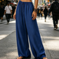 Pantalones informales de corte ancho para mujer