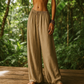 Pantalones informales de corte ancho para mujer