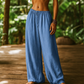 Pantalones informales de corte ancho para mujer