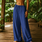 Pantalones informales de corte ancho para mujer