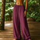 Pantalones informales de corte ancho para mujer