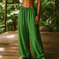 Pantalones informales de corte ancho para mujer