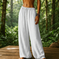 Pantalones informales de corte ancho para mujer