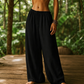 Pantalones informales de corte ancho para mujer