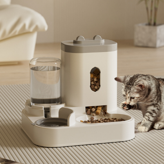 🐱 🍽️ Dispensador Automático 2 en 1 de Comida y Agua para Mascotas – Ideal para Perros, Gatos y Viajes 💧