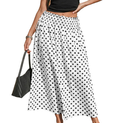 ⏳¡50% de DESCUENTO por Tiempo Limitado⏰ Falda Midi de Lunares para Mujer 🌟👗