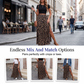 Falda Maxi con Estampado de Leopardo y Abertura Alta para Mujer