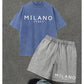 👕🩳 Conjunto Casual de Camiseta y Shorts para Hombre – ¡50% DESCUENTO! Corte relajado, transpirable, perfecto para el verano. 🔥☀️