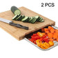 🔪 ¡50% DE DESCUENTO! 🥗 Tabla de cortar de madera con bandejas extraíbles – Recipientes integrados, resistente y compacta – Perfecta para cortar con precisión y servir fácilmente 🪵