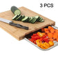 🔪 ¡50% DE DESCUENTO! 🥗 Tabla de cortar de madera con bandejas extraíbles – Recipientes integrados, resistente y compacta – Perfecta para cortar con precisión y servir fácilmente 🪵