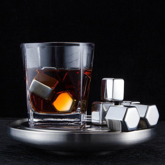 ❄️ Set de Cubitos de Hielo Hexagonales de Acero Inoxidable Reutilizables 🥃