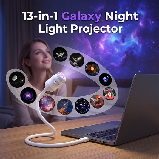 ✨ Lámpara Proyectora de Galaxia con Discos Estelares 🌌